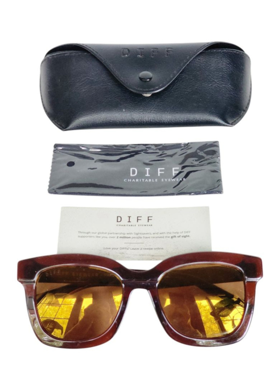 DIFF Accessories - DIFF Carson Brown Gold Mirrored Sunglasses NEW